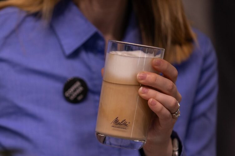 Visitors to World of Coffee can see the ease of coffee preparation at the Melitta stand. Image: Melitta.