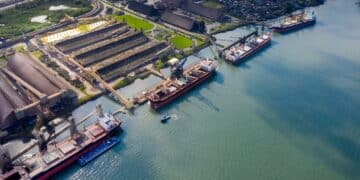The Port of Santos, Latin America's busiest container port.