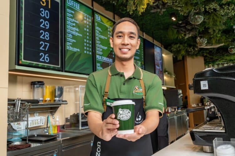 Café Amazon has grown to more than 5000 outlets in the past 23 years.