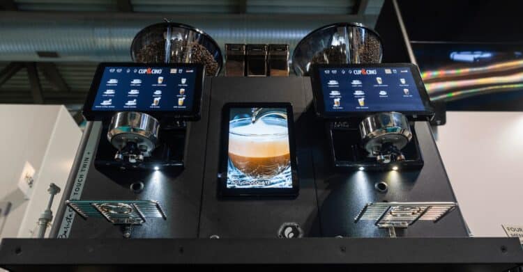 Latte Art Factory says the BaristaOne Touch Series is the only coffee machine with a fully separate ad screen.