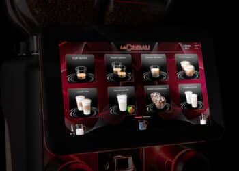 The LaCimbali Supera features a 13-inch touchscreen.