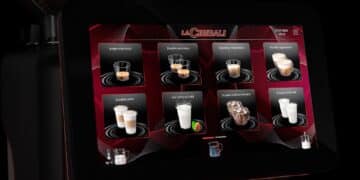 The LaCimbali Supera features a 13-inch touchscreen.