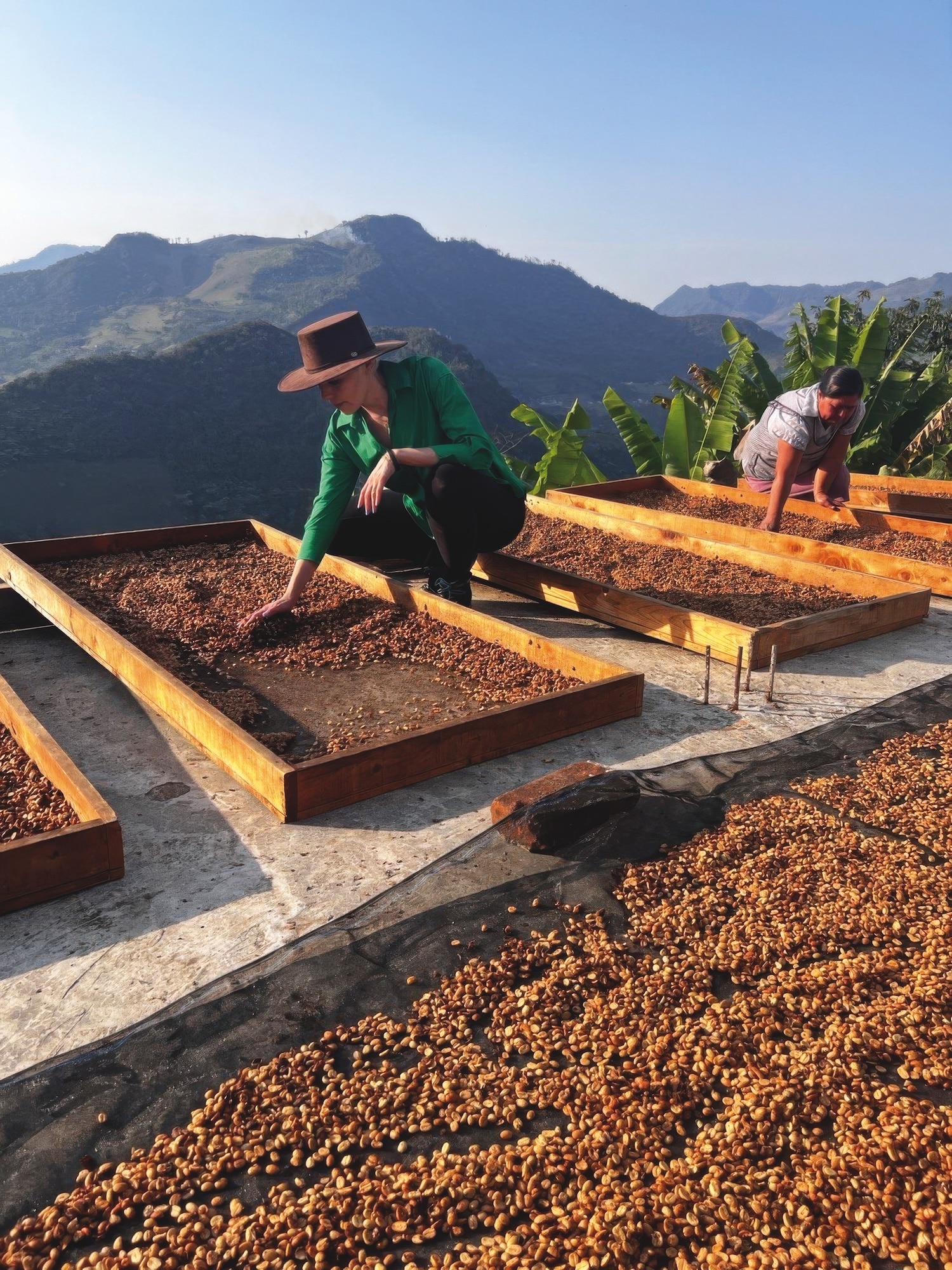 Lupita Sanchez, Founder of Café Metzli, at a Mexican coffee farm.