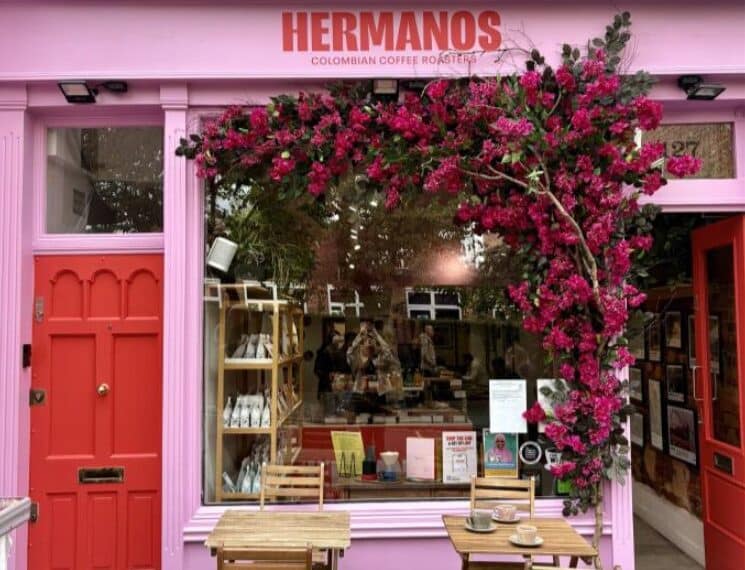 Hermanos Colombian Coffee Roasters has grown to 10 locations across London. Image: Hermanos Colombian Coffee Roasters.