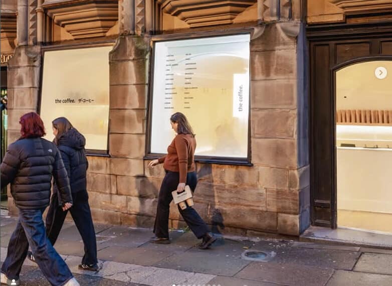 Outside The Coffee's new location in Liverpool, England.