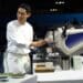 China's Simon SunLei competing at the 2025 World Barista Championship.