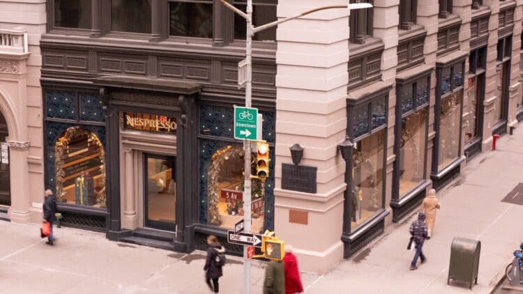 Nespresso's New York City flagship is located in the city's Flatiron district.